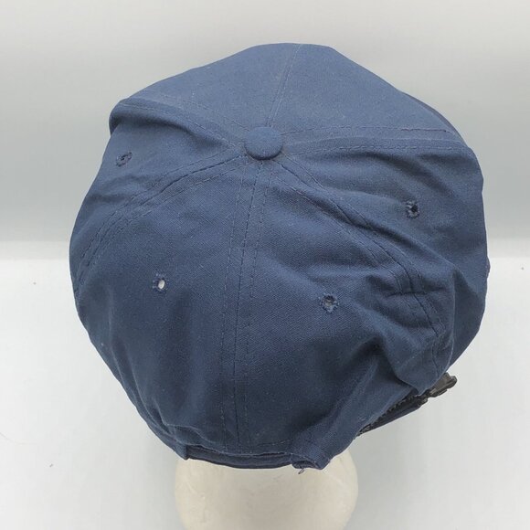 Santas Village Santas Helper Jefferson NH Adjustable Rope Trim Navy Blue Hat Cap - Picture 4 of 11